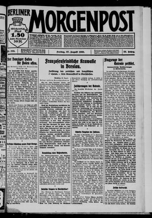 Berliner Morgenpost on Aug 27, 1920