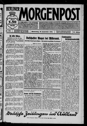 Berliner Morgenpost vom 30.09.1920