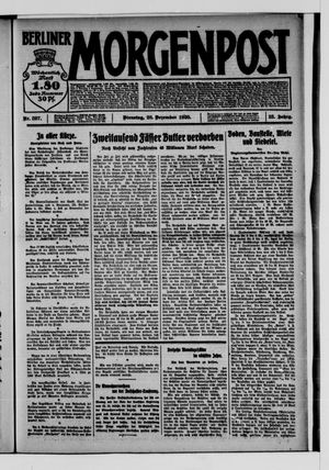 Berliner Morgenpost vom 28.12.1920