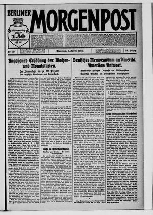 Berliner Morgenpost vom 05.04.1921