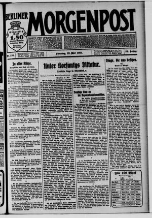 Berliner Morgenpost vom 22.05.1921