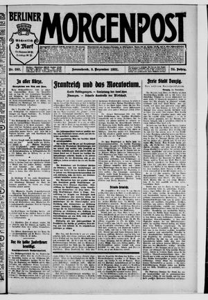Berliner Morgenpost vom 03.12.1921