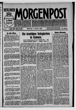 Berliner Morgenpost on Jan 11, 1922