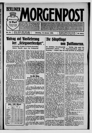 Berliner Morgenpost vom 15.01.1922