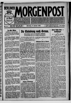 Berliner Morgenpost vom 17.01.1922
