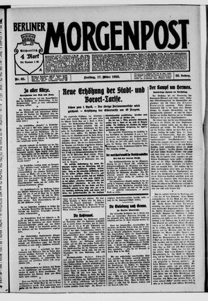 Berliner Morgenpost on Mar 17, 1922