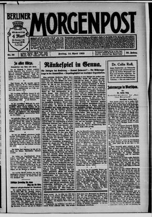Berliner Morgenpost vom 14.04.1922