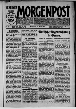 Berliner Morgenpost vom 15.04.1922