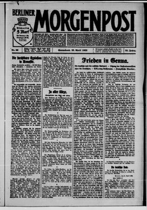Berliner Morgenpost vom 22.04.1922