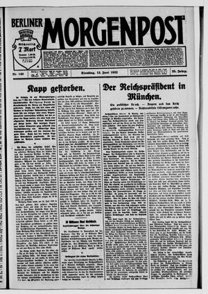Berliner Morgenpost on Jun 13, 1922