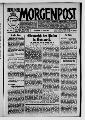 Berliner Morgenpost vom 21.06.1922
