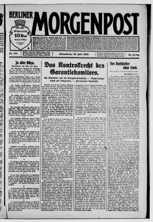 Berliner Morgenpost vom 22.07.1922