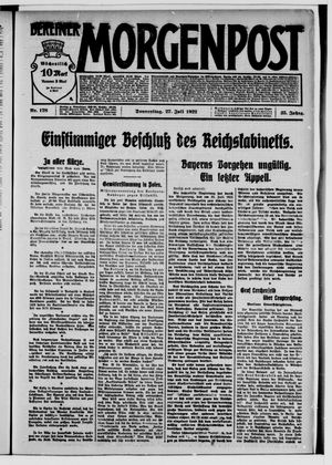 Berliner Morgenpost on Jul 27, 1922