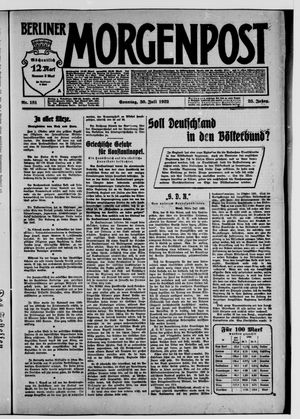 Berliner Morgenpost vom 30.07.1922