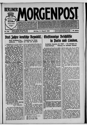 Berliner Morgenpost vom 11.08.1922