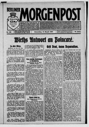 Berliner Morgenpost vom 17.08.1922