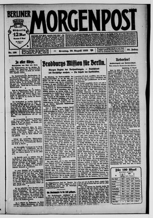 Berliner Morgenpost vom 20.08.1922