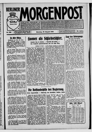 Berliner Morgenpost on Aug 27, 1922