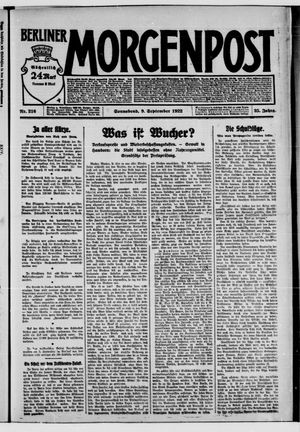Berliner Morgenpost on Sep 9, 1922