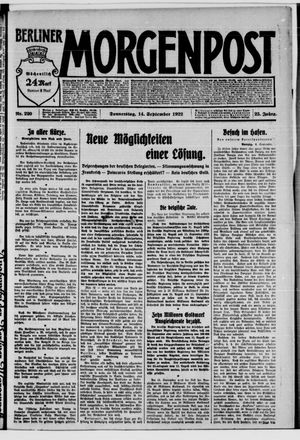 Berliner Morgenpost vom 14.09.1922