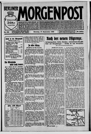 Berliner Morgenpost on Sep 17, 1922