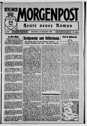 Berliner Morgenpost on Sep 21, 1922