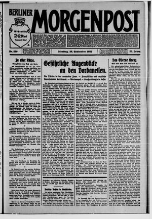 Berliner Morgenpost vom 26.09.1922