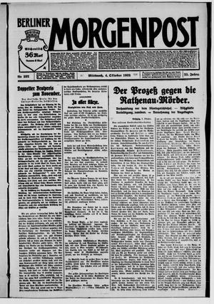 Berliner Morgenpost on Oct 4, 1922
