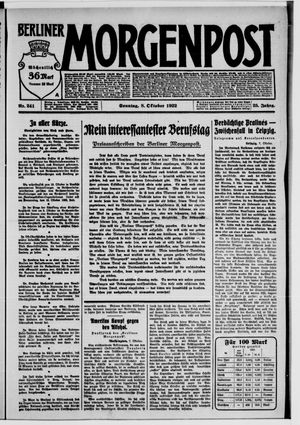 Berliner Morgenpost on Oct 8, 1922