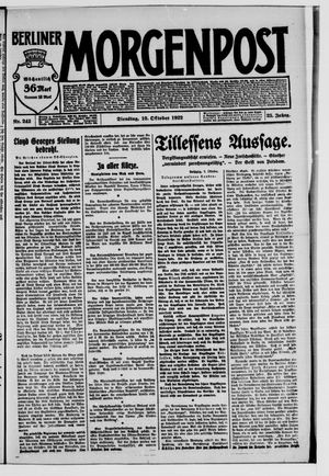 Berliner Morgenpost vom 10.10.1922