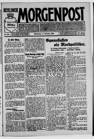 Berliner Morgenpost on Oct 11, 1922