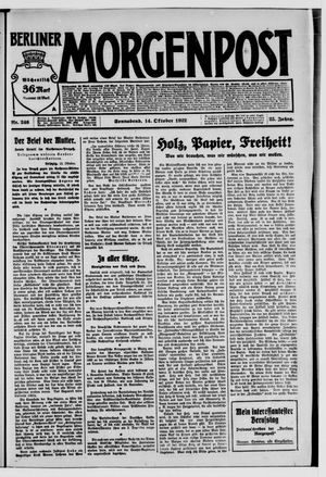 Berliner Morgenpost on Oct 14, 1922