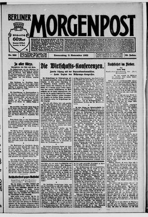 Berliner Morgenpost on Nov 2, 1922
