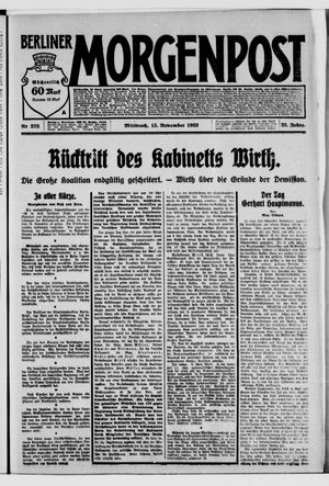 Berliner Morgenpost vom 15.11.1922