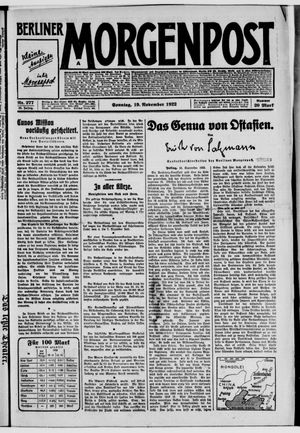 Berliner Morgenpost on Nov 19, 1922