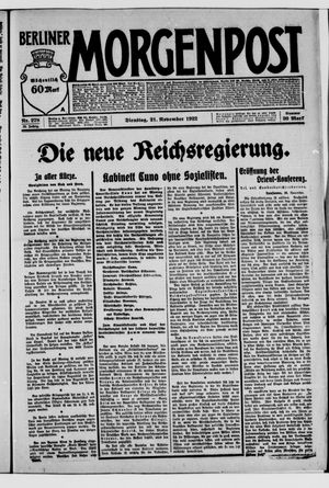 Berliner Morgenpost on Nov 21, 1922