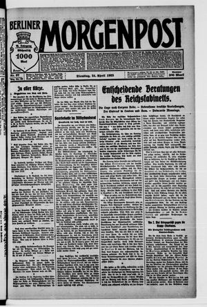 Berliner Morgenpost on Apr 24, 1923