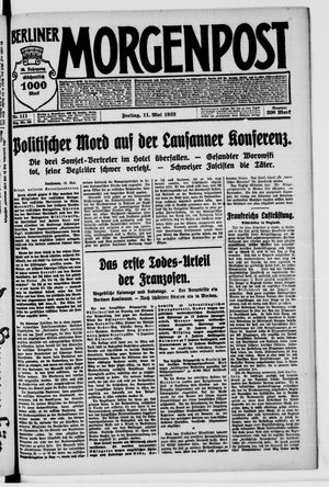 Berliner Morgenpost vom 11.05.1923
