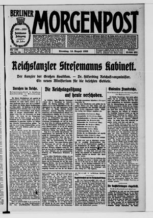 Berliner Morgenpost on Aug 14, 1923