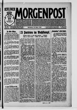 Berliner Morgenpost vom 23.04.1924