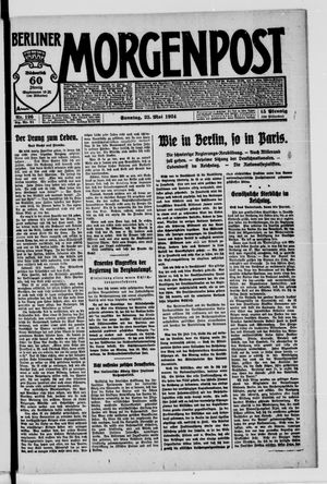 Berliner Morgenpost vom 25.05.1924