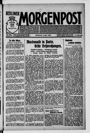 Berliner Morgenpost on Jul 9, 1924