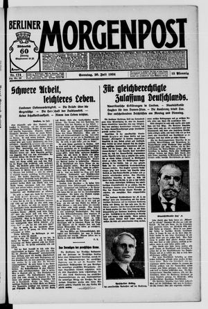 Berliner Morgenpost vom 20.07.1924
