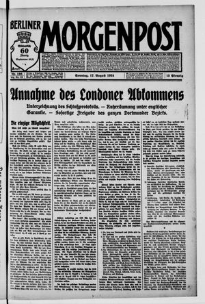 Berliner Morgenpost vom 17.08.1924