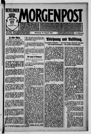Berliner Morgenpost vom 27.08.1924