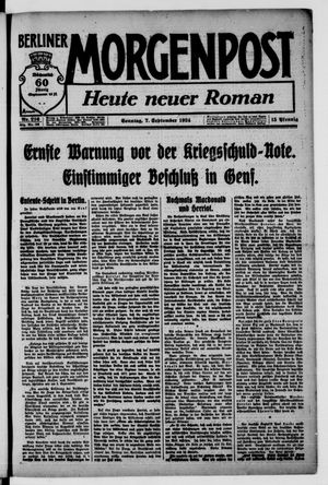 Berliner Morgenpost vom 07.09.1924