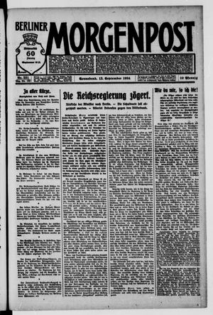 Berliner Morgenpost vom 13.09.1924