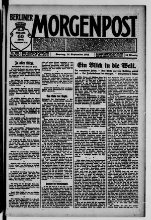 Berliner Morgenpost vom 14.09.1924