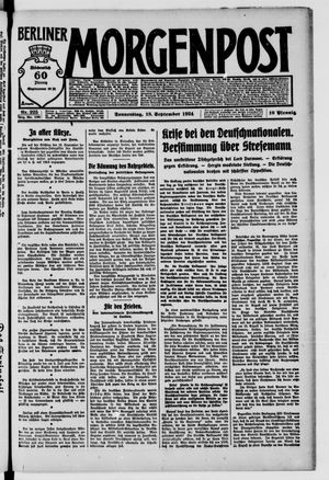 Berliner Morgenpost vom 18.09.1924