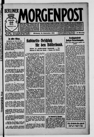 Berliner Morgenpost vom 24.09.1924